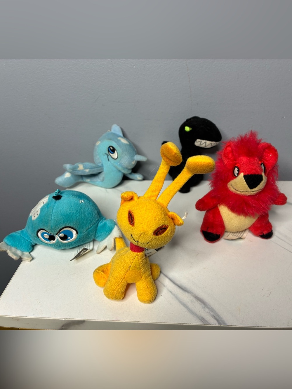 2004 McDonald’s Neopets Plush Lot of 5 Happy Meal Toys Vintage Y2K
